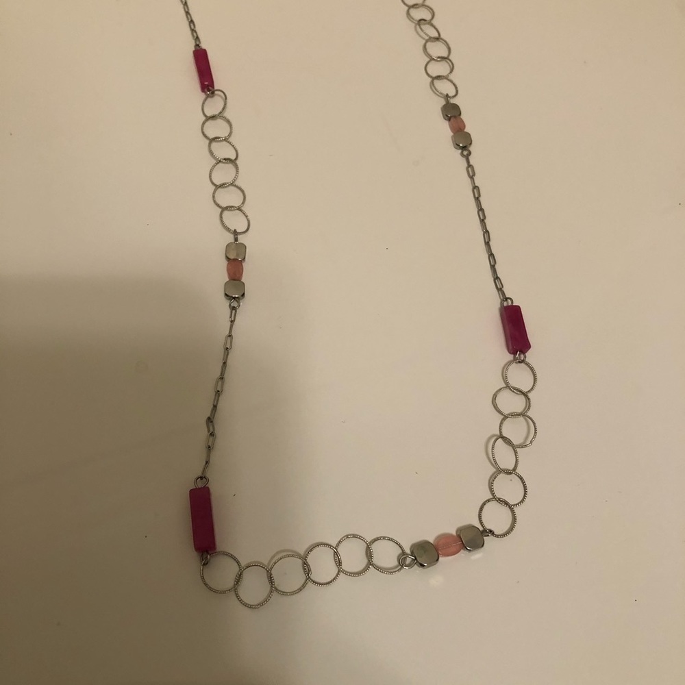 Silver & Pink Necklace
